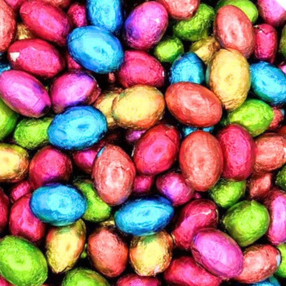 Foiled Milk Chocolate Mini Eggs 1kg Bag, Pouch