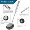PXIRQ Stainless Steel Scrubber with 13.78" Metal Handle - Includes 4 Replacement Wire Pads, Ideal for Home Kitchen & Outdoor Camping Cooking - Cleaning Dishes, Cast Iron, Grills, Stoves Effortlessly view 3