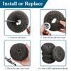 PXIRQ Stainless Steel Scrubber with 13.78" Metal Handle - Includes 4 Replacement Wire Pads, Ideal for Home Kitchen & Outdoor Camping Cooking - Cleaning Dishes, Cast Iron, Grills, Stoves Effortlessly view 4