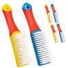 KOMBIUDA 6pcs Blue Plastic Scrubbing Brush Set for Clothes and Shoes with Comfortable Grip and Sturdy Design, for Bathroom and Toilet Cleaning view 1