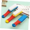 KOMBIUDA 6pcs Blue Plastic Scrubbing Brush Set for Clothes and Shoes with Comfortable Grip and Sturdy Design, for Bathroom and Toilet Cleaning view 2