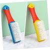 KOMBIUDA 6pcs Blue Plastic Scrubbing Brush Set for Clothes and Shoes with Comfortable Grip and Sturdy Design, for Bathroom and Toilet Cleaning view 4