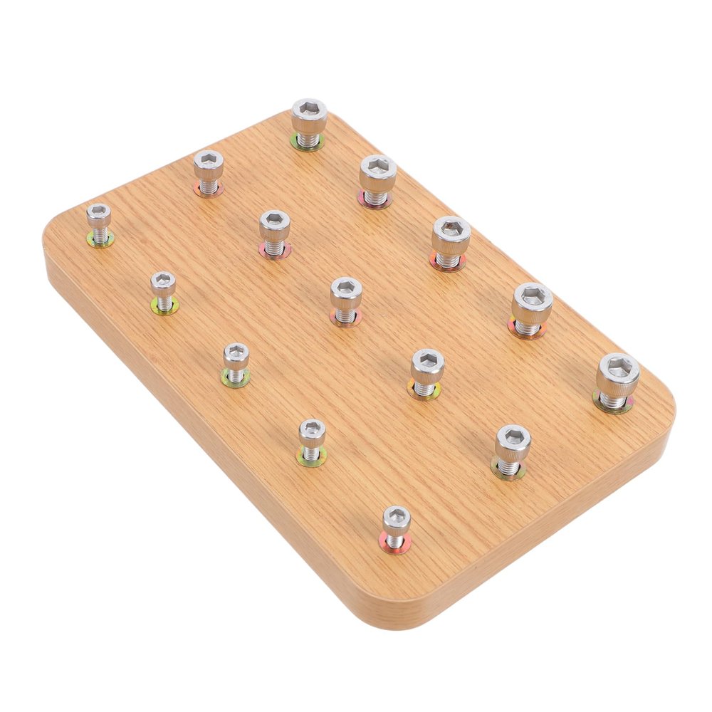 Baluue Hand Rehabilitation Wooden Peg Board Finger Exercise Trainer Reaction Training Function for Occupational Therapy 9.4x6.1x0.7 Inches