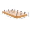 Baluue Hand Rehabilitation Wooden Peg Board Finger Exercise Trainer Reaction Training Function for Occupational Therapy 9.4x6.1x0.7 Inches view 2