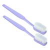 TOVINANNA 2pcs Giant Toothbrush Prop with Lavender Flocking Bristles Made of Abs Material, Portable and Versatile Use for Celebration and Weddings, Creative Large Fake Toothbrush view 1