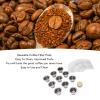 10PCS Refillable Coffee Capsules Cup Stainless Steel Reusable Coffee Pods with Aluminum Foil Lids Filter Paper view 2