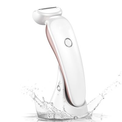 2 in1 Electric Lady Shaver for Women, Painless Womens Razor Bikini Trimmer, Cordless Wet & Dry Electric Razors for Women Legs Underarms Pubic Hair Rechargeable IPX7 Waterproof Lady Shaver (White)