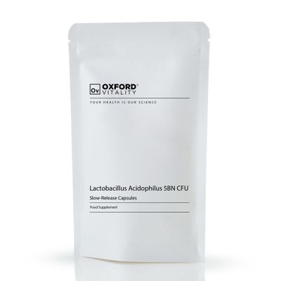 Lactobacillus Acidophilus 5 Billion CFU 60 Capsules I High-Strength I Vegan Capsules I Potent Live Cultures Food Supplement I Manufactured in the UK I Oxford Vitality