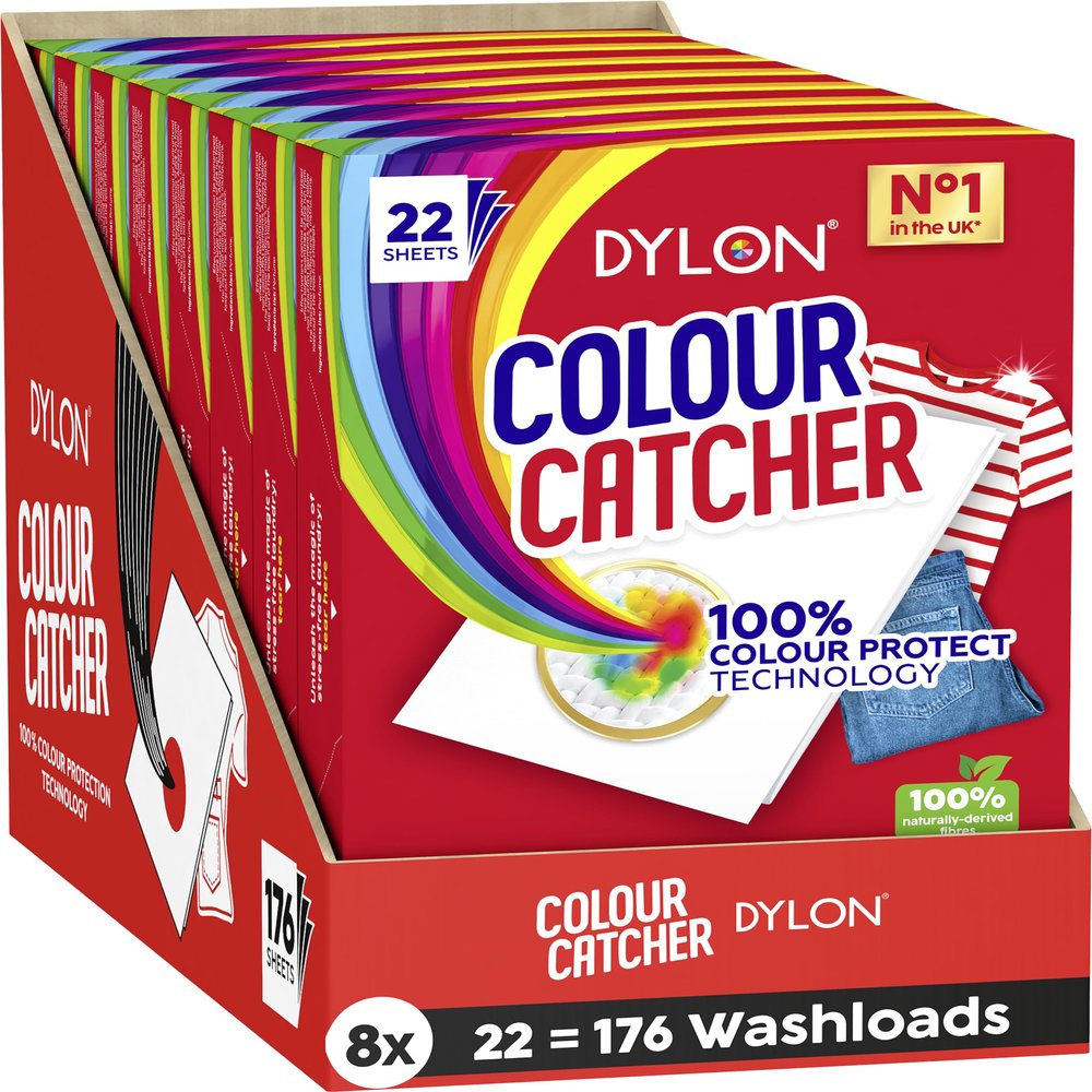Colour Catcher Sheets for Mixed Colour Washes to Avoid Colour Run Accidents, Made of 100% Naturally-Derived and Biodegradable Fibres - 176 Sheets