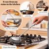 Steel Wool Scrubber with Handle: 7Pcs Stainless Steel Scrubber Contain1 Long Handle and 1 Short Handle, 4 Interchangeable Heads,1 Screwdriver,for Kitchen Cleaning, Cast Iron,Pans,Grills,Sinks view 3