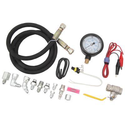 Air Test Tool Kit, Powerstroke 6.0L 7.3L VT36 T444E, Dual Purpose Copper Steel Rubber with 6000 PSI Gauge for CAT 3126B, 3126E, C7