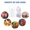 2000 White (11 x17x21 Inch) Bags, Trash Bag with Handles, T-Shirt Plastic Bags for Retail, Groceries, Merchandise, Convenience Store, Supermarket, Restaurant Picnic, Kitchen, Daily Use, (2000) view 3