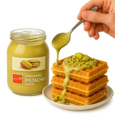 Novaease Pista Sicilian Pistachio Cream Spread - 600g, Rich & Nutty Pistachio Flavour, Pista, Creamy Indulgence, Sweet & Savory, Dubai Chocolate Inspired Spread