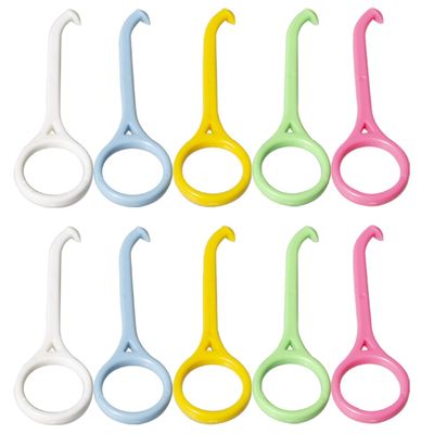 10pcs Orthodontic Care with The Premium Aligner Removal Tool - White, Deep Pink, Green, Blue, Yellow (2pcs Each) for Aligner Removal Tool & Dental Tools