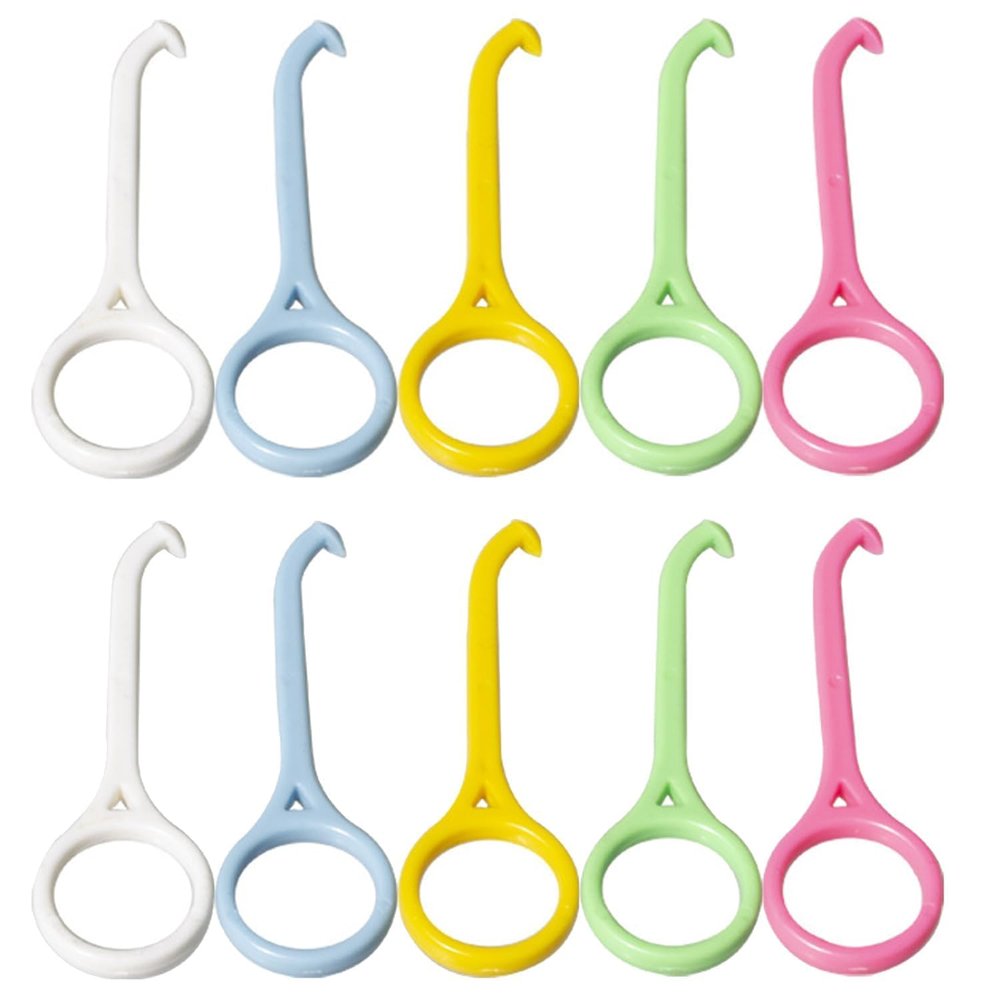 10pcs Orthodontic Care with The Premium Aligner Removal Tool - White, Deep Pink, Green, Blue, Yellow (2pcs Each) for Aligner Removal Tool & Dental Tools