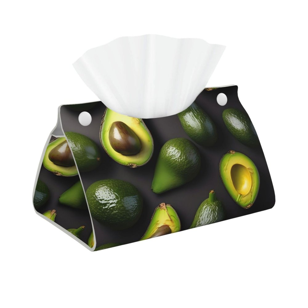 Avocado Fruit Pattern Print Rectangle Tissue Box Cover for Vanity Countertop Night Stands Livingroom Office Desk