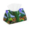 Cactus Desert Print Rectangle Tissue Box Cover for Vanity Countertop Night Stands Livingroom Office Desk view 1