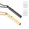 atnayo 2PCS Breathing Necklace, Portable Whistle Anxiety Breathing Necklace (Gold, Black) view 1
