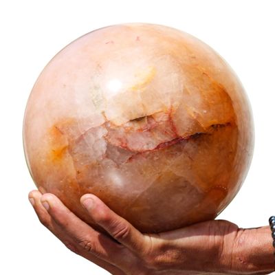 Polished Natural Golden Aventurine Quartz Crystal Chakras Healing Reiki Metaphysical Stone Sphere Large (185mm/19.73lbs) Meditation Feng Shui Aura Indoor Gift Ball
