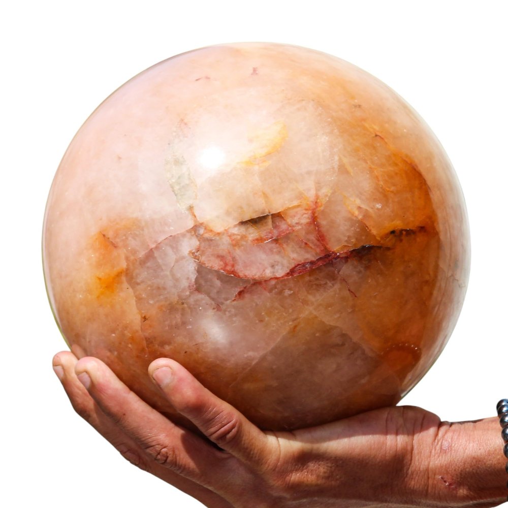 Polished Natural Golden Aventurine Quartz Crystal Chakras Healing Reiki Metaphysical Stone Sphere Large (185mm/19.73lbs) Meditation Feng Shui Aura Indoor Gift Ball