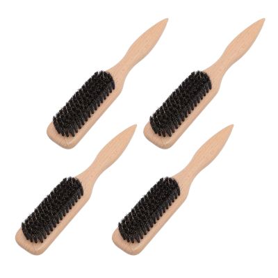 Beard Brush Wood Handle Barbershop Hair Sweep Mustache Brush for Men Grooming Efficiently Styles and Organizes Beard and Hair
