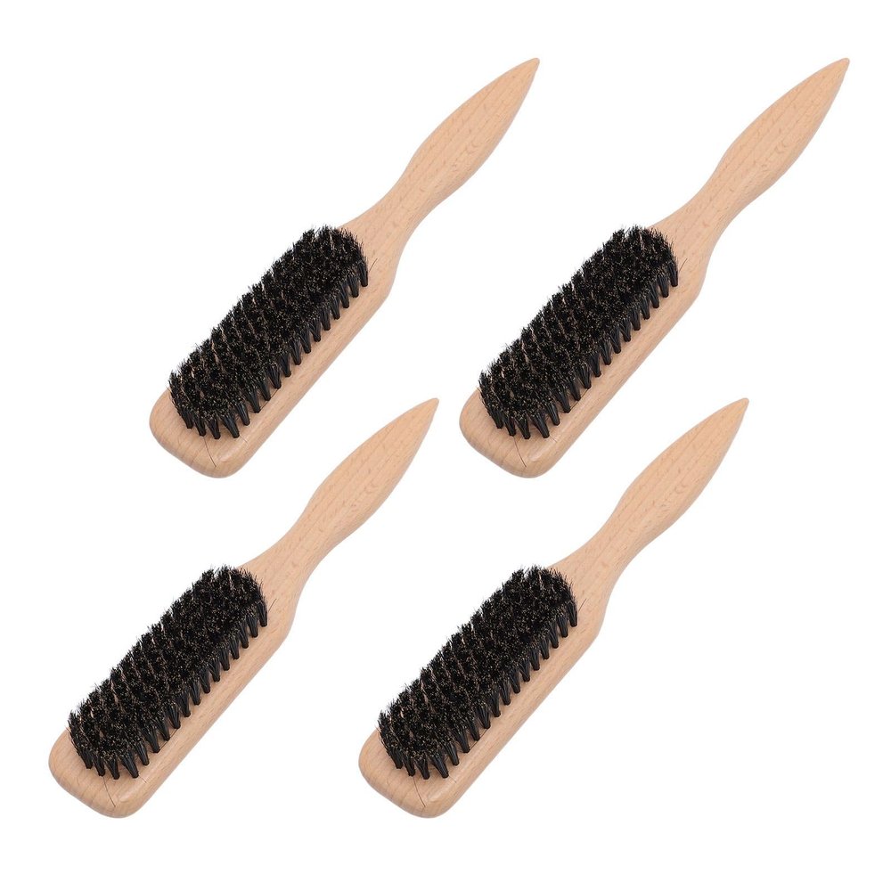 Beard Brush Wood Handle Barbershop Hair Sweep Mustache Brush for Men Grooming Efficiently Styles and Organizes Beard and Hair