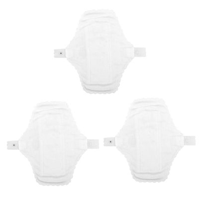 Vaguelly 3pcs Reusable Cotton Sanitary Towels Washable Sanitary Pads Dry and Comfortable with Hidden Button Suitable for Women
