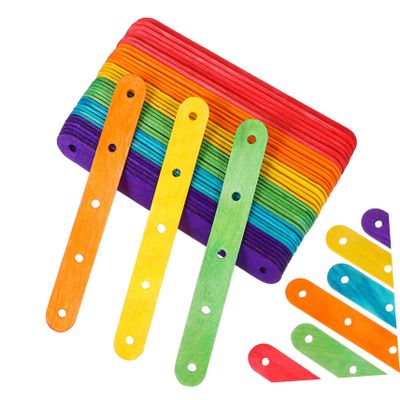 GALPADA 100 Pcs Wooden Lolly Sticks for Craft, Craft Sticks Bulk for DIY Projects and Home Decor, Sturdy Food-Grade Ice Cream Supplies, Won't Easily Break