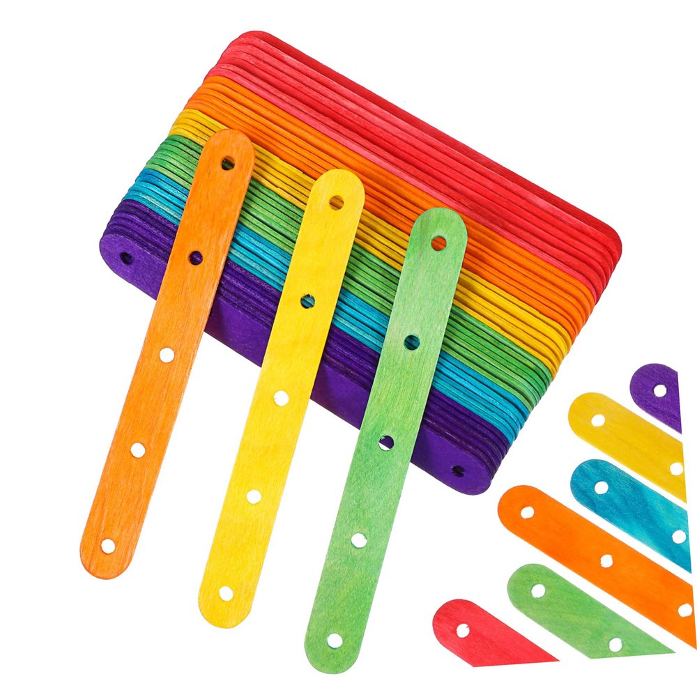 GALPADA 100 Pcs Wooden Lolly Sticks for Craft, Craft Sticks Bulk for DIY Projects and Home Decor, Sturdy Food-Grade Ice Cream Supplies, Won't Easily Break
