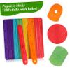 GALPADA 100 Pcs Wooden Lolly Sticks for Craft, Craft Sticks Bulk for DIY Projects and Home Decor, Sturdy Food-Grade Ice Cream Supplies, Won't Easily Break view 2