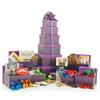The Amethyst Gift Tower | 53cm 6-Tier Luxury Food Hamper with Lindt Truffles, Award-Winning Biscuits, Fudge, Olives & Fruit Cake | Large Purple Boxes view 2