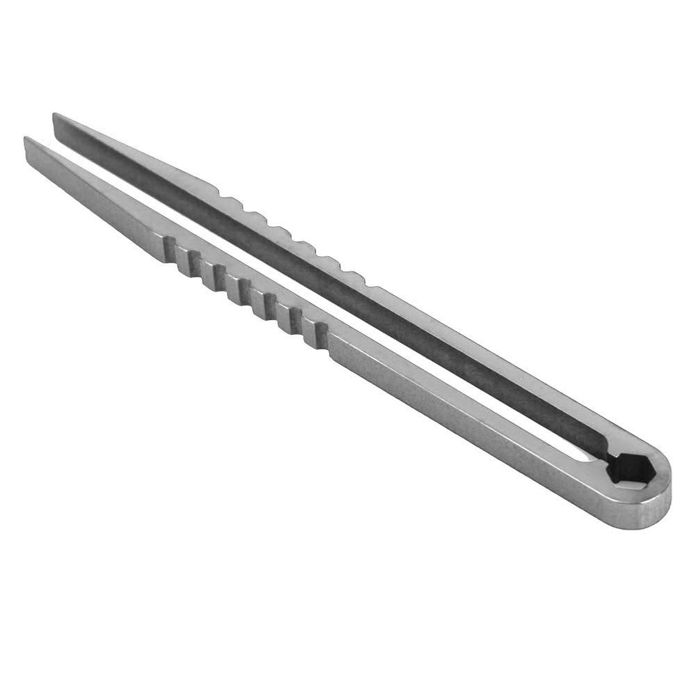 Alloy Tweezers - Comfortable Mini Tool for Travel and Camping - Steel Color