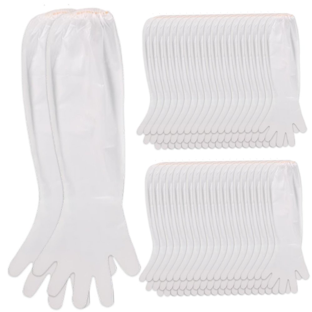 Dorccsi 20pairs Long Gloves for Cleaning 22x2 Inch Thicken Long Disposable Gloves Waterproof Non-slip Kitchen for Washing Dishes Household Duties Gardening Kitchen for Washing Dishes Cleaning