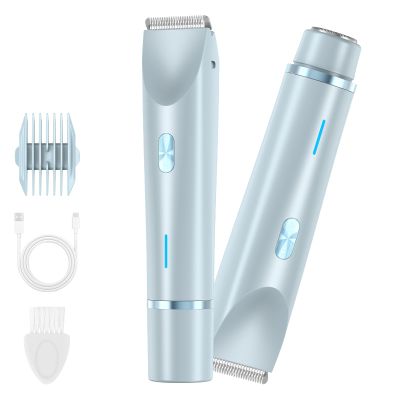 2025 New Glow Aura Bikini Shaver,Glowshave 2-in-1 Women's Body Shaver (Blue)