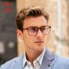 SHEEN KELLY TR90 Retro Blue Light Blocking Glasses Men Women Vintage Square CR39 Clear Lens 80s 90s Eyewear view 2
