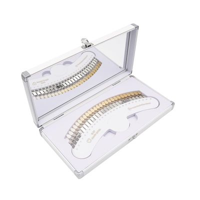 27 Colors Teeth Shade Guide,Tooth Bleaching Shade Chart with Case and Mirror