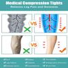 Evolyline Medical Compression Tights for Women & Men 15-20mmHg, Footless Compression Pantyhose Opaque Graduated Support Tights Compression Stockings for Varicose Veins Edema Flight Nursing view 2