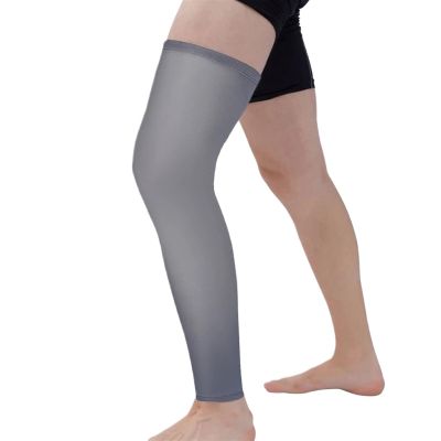XIUsheUA Calf Compression Sleeve 1Pcs Compression Leg Sleeve Full Length Leg Sleeve Sports Cycling Leg Sleeves For Thigh,Knee,Calf For Men Women,Bike,Basketball(Grey,XL)
