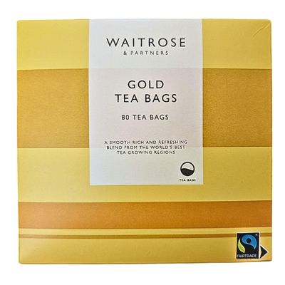 Waitrose Gold Tea Bags 80 Pack Smooth, Rich & Refreshing