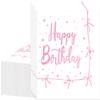 Pink Bow Theme Party Napkins, 48 Pieces, 5 x 5 inches, 2-Ply, for Birthday, Bridal Shower view 1