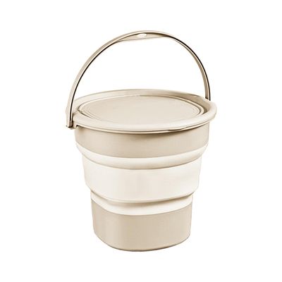 17L Foldable Plastic Bucket with Lid, Collapsible Round Tub, Portable Water Bucket for Fishing, Space Saving Water Pot for Outdoor Use, Foldable Camping Bucket for Travel -C