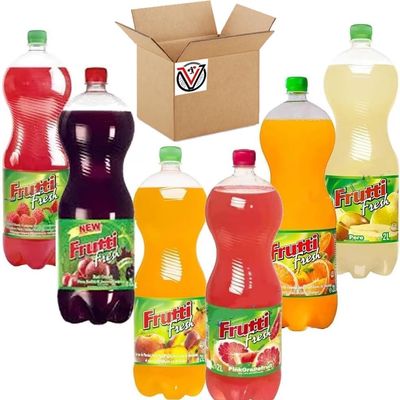 Random Mixed Fruti Fresh Drink 2L - Random mixed From T-Fruitti, Orange, Peach, Raspberry & Mint, Pear, Grapefruit, Red Grape Flavours (06 Mixed)