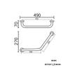 Bathroom Grab Bar Rail,Shower Rails Stainless Steel Grab Rails Polished Finish Safety Support Rail Elderly/Disabled Handrails Aid Hold for Shower,Non-Slip view 2
