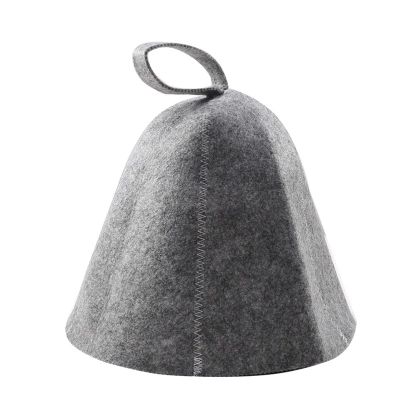 Anti Heat Sauna Hat Thicken Felt Shower Cap Hair Turban Quickly Towel Drying Towel Hats Sauna Bathroom Accessories(Grey)