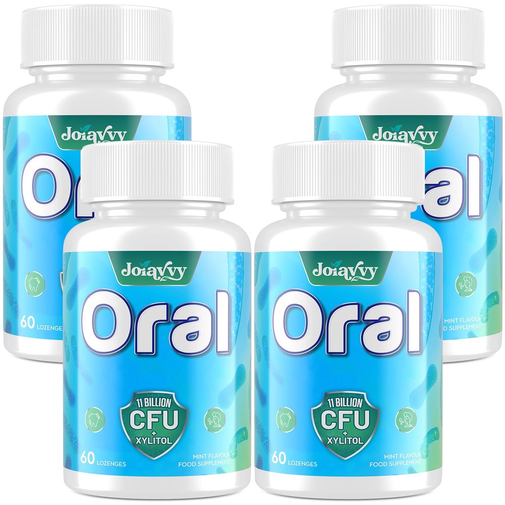 Oral Lozenges, 11 Billion CFU Multi-Strain Live Culture Formula with Xylitol, Sugar-Free Natural Mint Flavour (60 Count (Pack of 4))