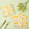 100Pcs Yellow Daisy Party Napkins Hello Sunshine Disposable Paper Napkins Summer Decorative Floral 6.5" Luncheon Cocktail Napkins for Birthday Garden Tea Party Supplies view 4
