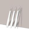 FSSTUD 4 Pcs Professional Facial Blackhead Remover Tweezers Precision Black Head Extractor Stainless Steel Ingrown Hair Tweezers Pimple Extractor Needle Tools with Metal Case for Forehead view 2