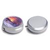 Winter Landscape Round Pill Box 3 Compartment Medicine Pill Organizer with Mirror Travel Small Pill Case Cute Vitamin Organizer Portable Daily Pill Container for Pocket Purse view 3