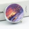 Winter Landscape Round Pill Box 3 Compartment Medicine Pill Organizer with Mirror Travel Small Pill Case Cute Vitamin Organizer Portable Daily Pill Container for Pocket Purse view 4