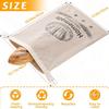 2 Pack Beeswax Bread Bags for Sourdough,Buckle Reusable Organic Linen Beeswax Bread Bag for Homemade Sourdough 17.5 x 11.5 Inches Food Storage view 4